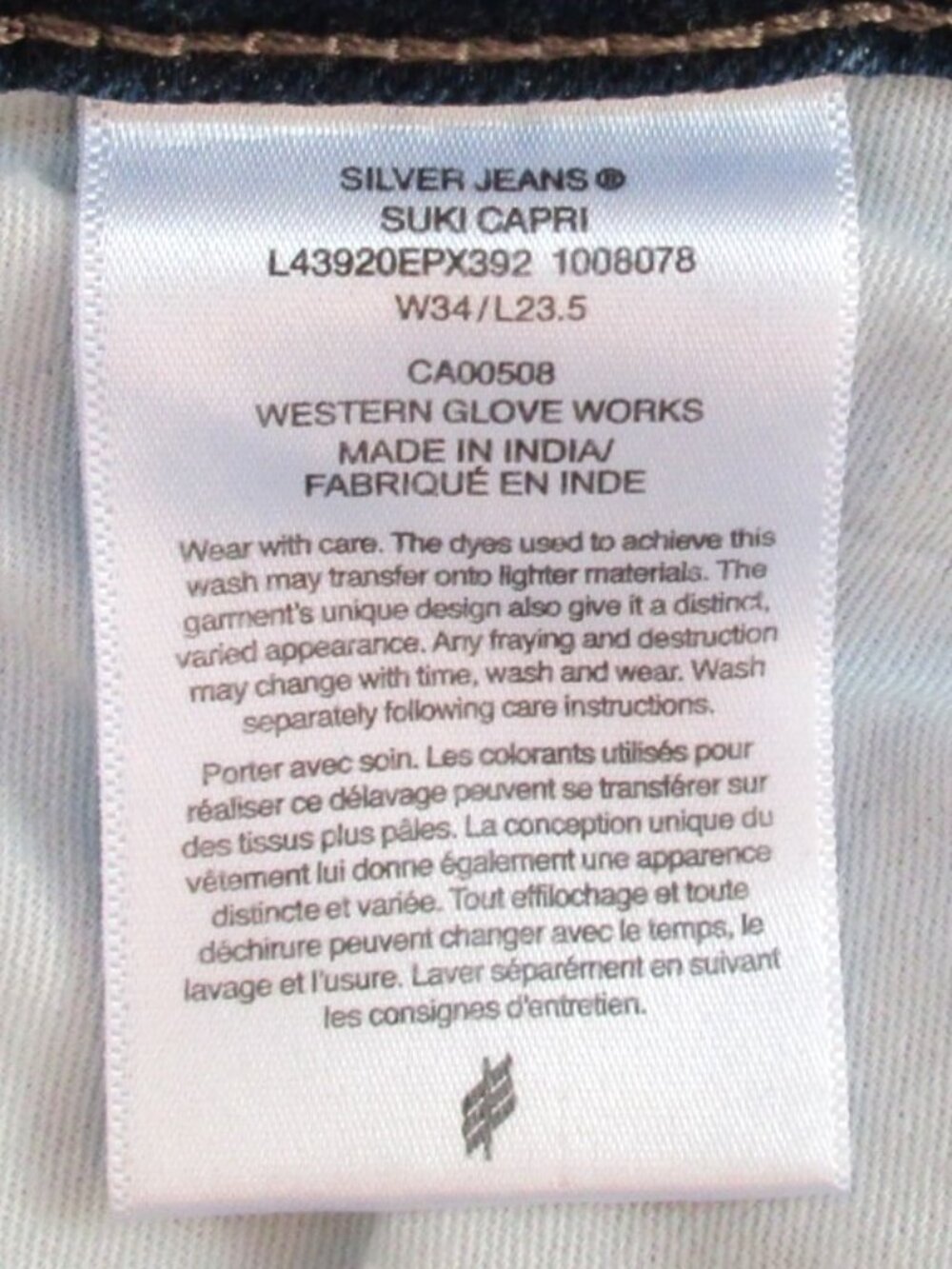 SILVER Jeans Size 34 SUKI Capri Denim - Picture 7 of 8